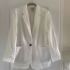 Linen blend blazer
